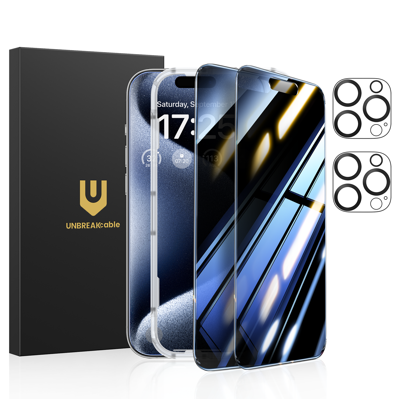 iPhone 15 Series Screen Protector, Tempered/Privacy Glass +Camera Lens Protectors (Copy)