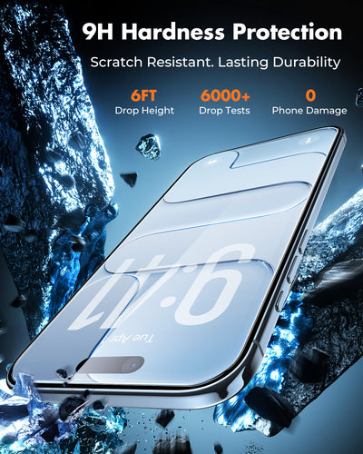 Screen Protector for iPhone 17 Air, Double Shatterproof Tempered Glass