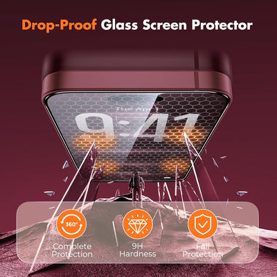 UNBREAKcable 3-Pack Screen Protector Tempered Glass 9H