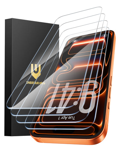 Screen Protector for iPhone 17 Pro, Double Shatterproof Tempered Glass