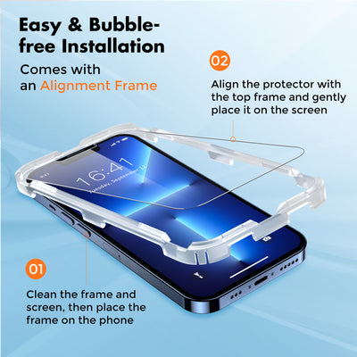 Double Shatterproof Tempered Glass Easy Installation 9H Hardness - 2 Pack
