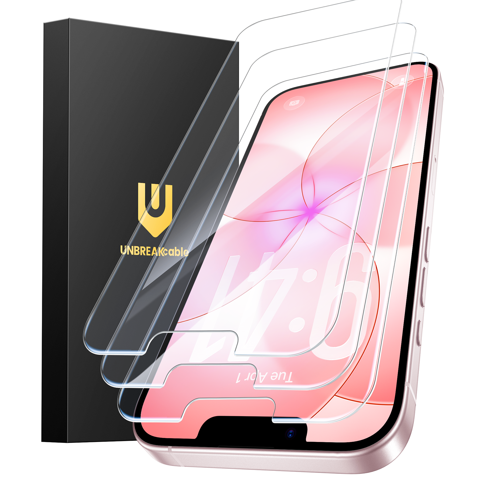 Screen Protector for iPhone 17 e, Double Shatterproof Tempered Glass