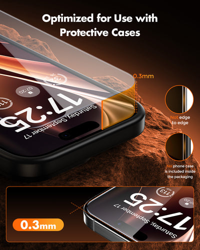 iPhone 15 Series Screen Protector Quick-Installation Box 3-Pack