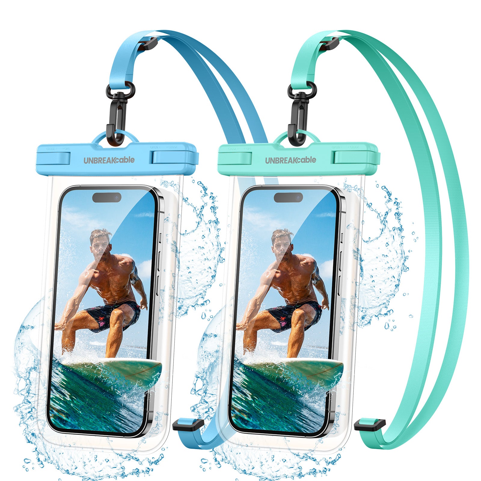 Waterproof Phone Pouch Case - 2-Pack IPX8 Dry Bag for iPhone