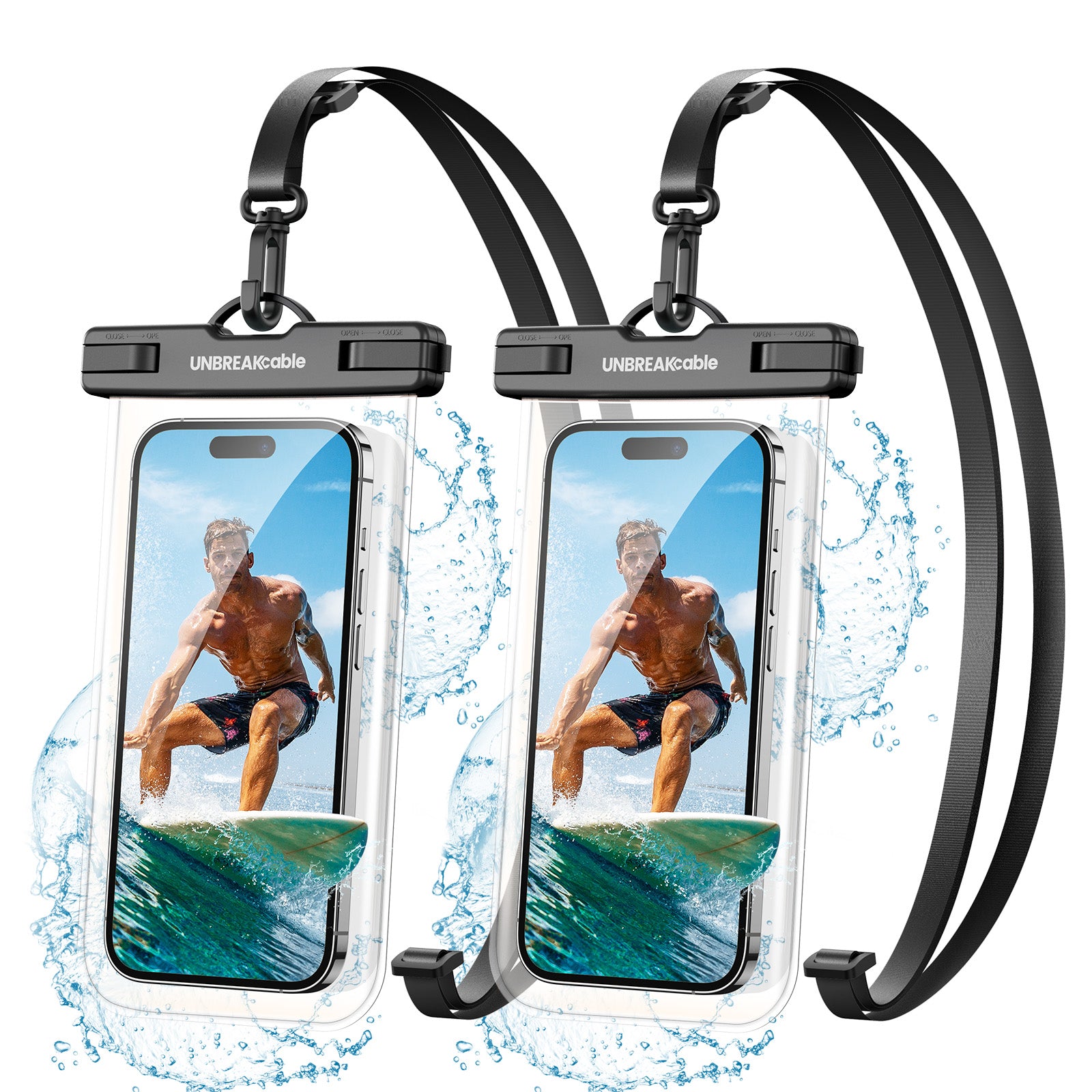 Universal Waterproof Phone Pouch – 2 Packs, Transparent Universal Waterproof Phone Pouch – 2 Packs, Transparent