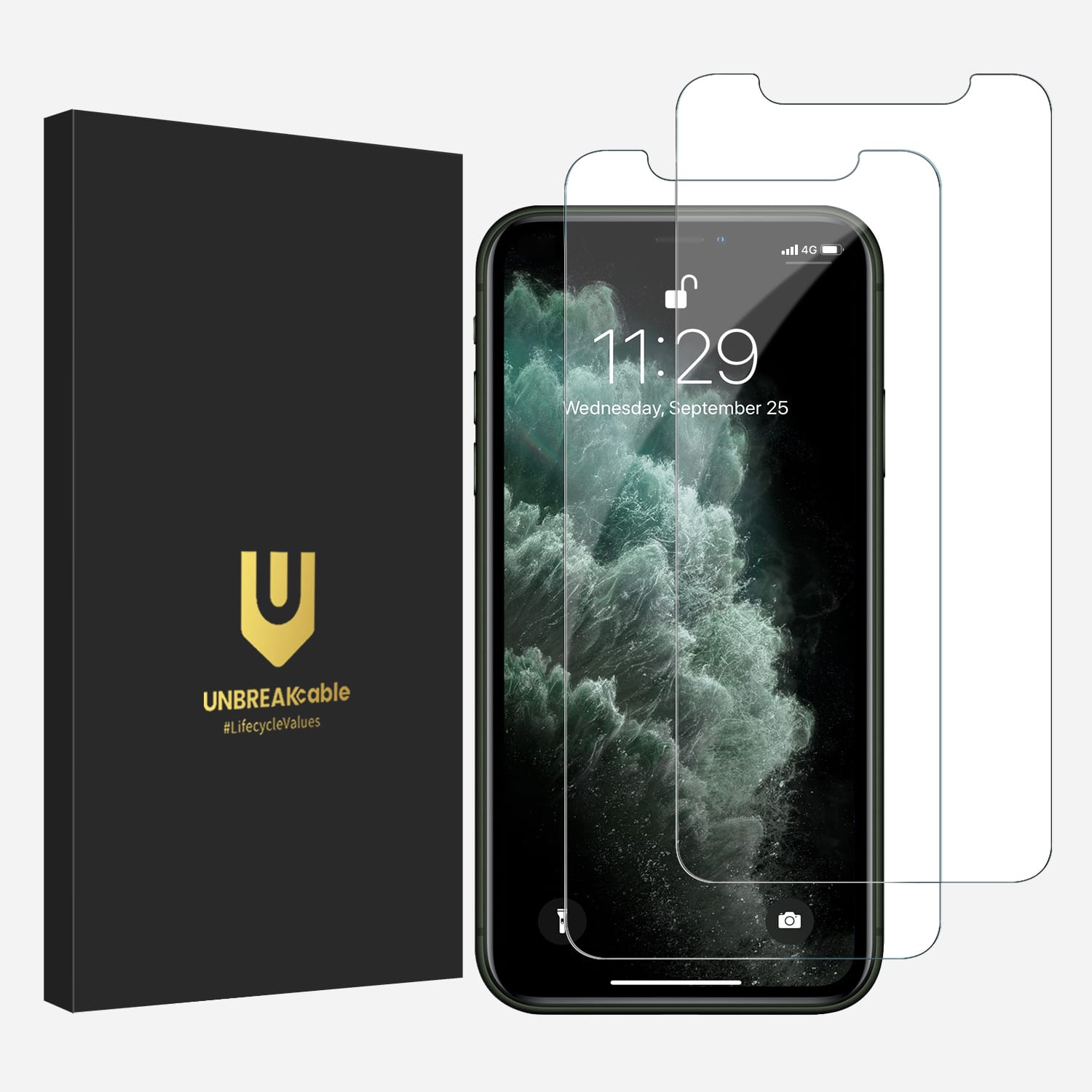 UNBREAKcable screen protector with package box