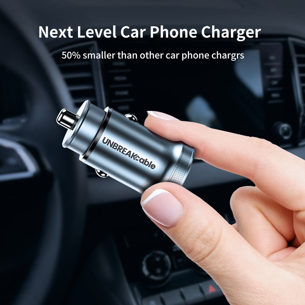 38W Dual USB Port (PD+QC) Car Phone Charger