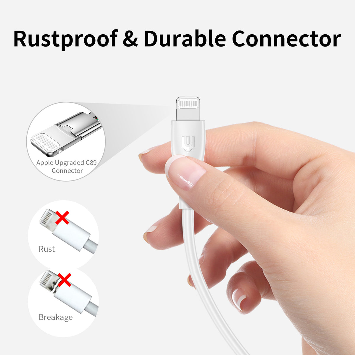 Updated iPhone Charger Cable - 2m/6.6ft [C89]