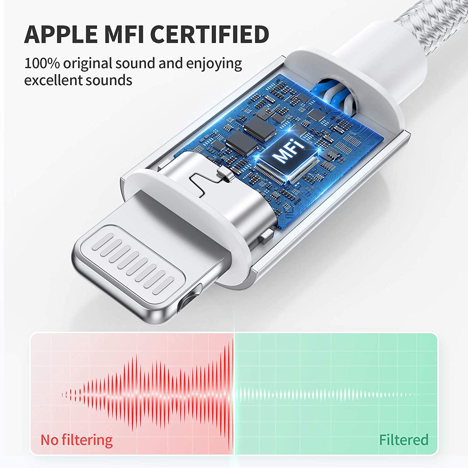 Video appears to show official Lightning to 3.5mm adapter for