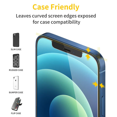 Tempered Glass Screen Protector for iPhone 12 - 3 Packs - Screen Protector