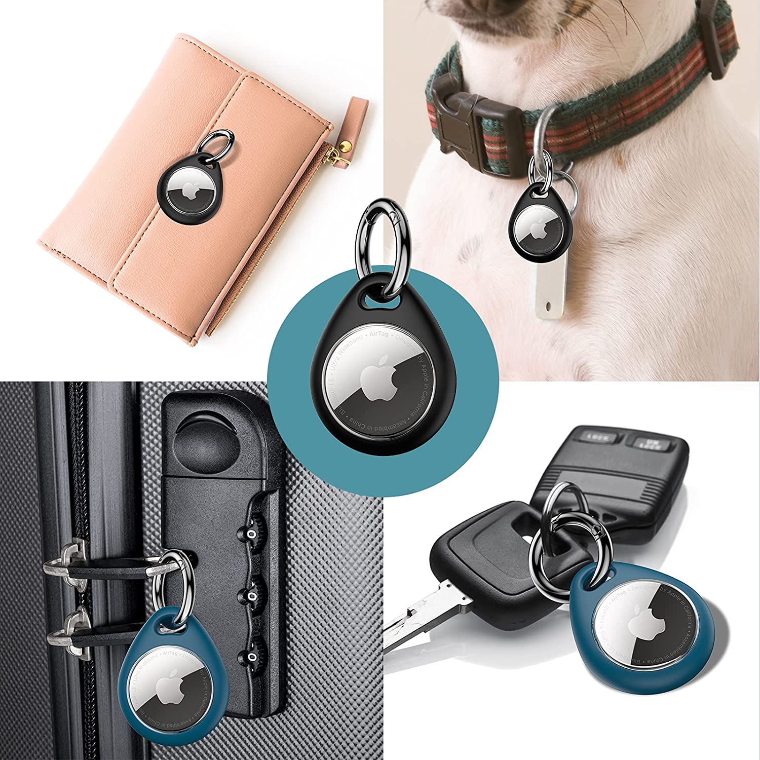 For Apple AirTag Holder With Wire Cable AirTag Case Lock & Protect Air Tag  Case Durable Protective AirTags Case Keychain Key - AliExpress