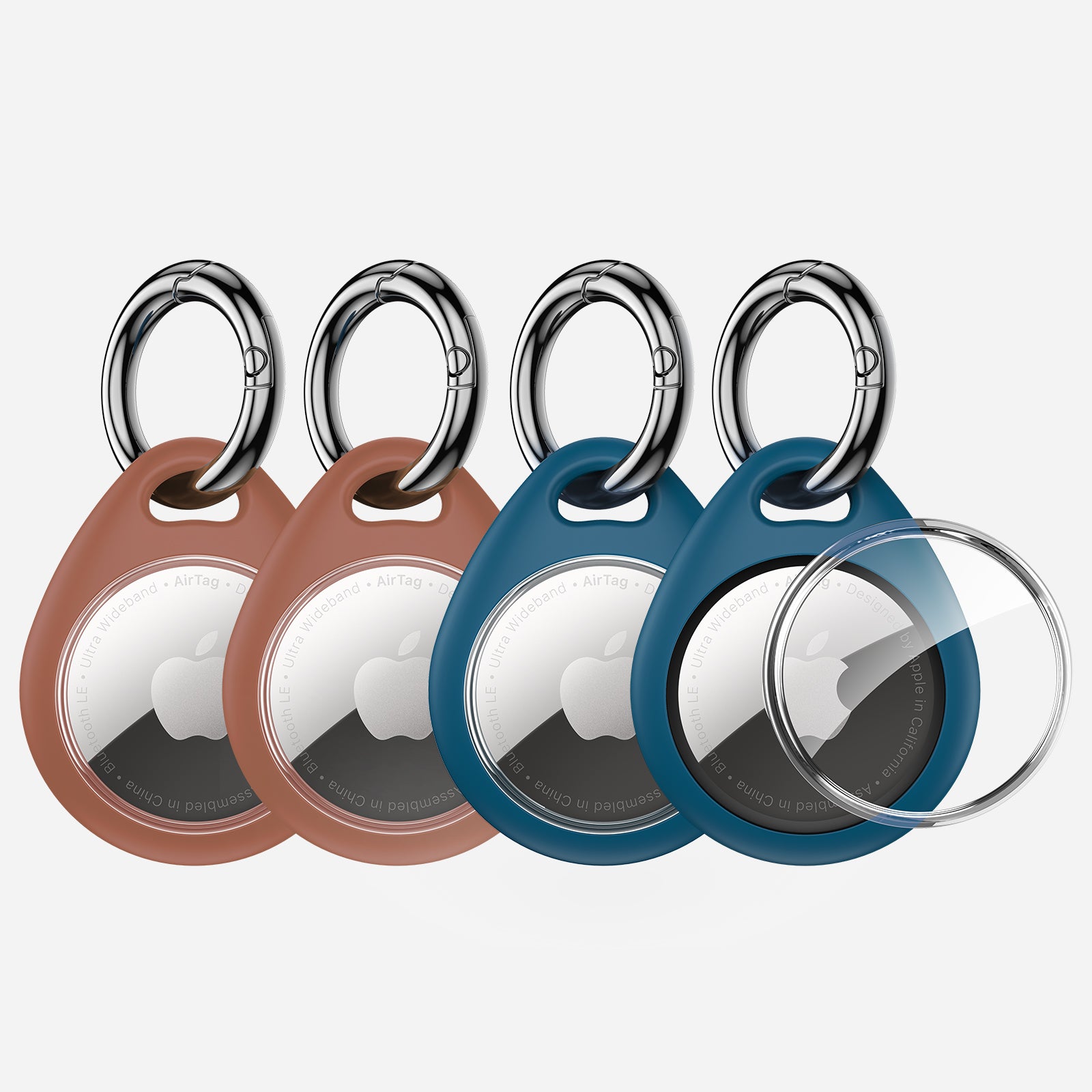 Airtag Holder, 4 Pack air tag Keychain for Apple Air tag, Silicone